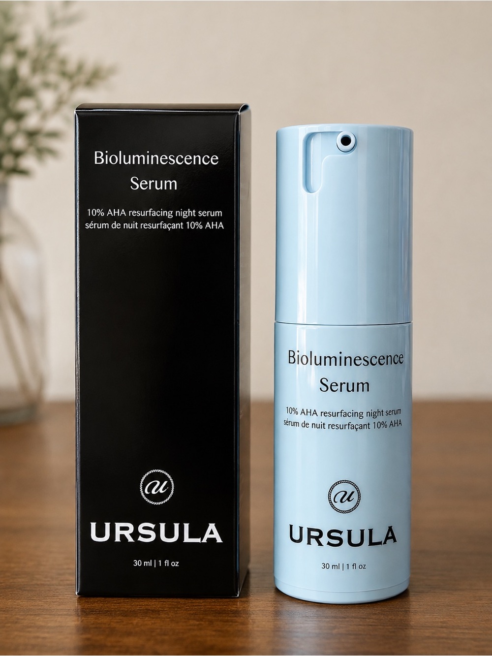 Ursula Bioluminescence Night Serum 30 Ml 1 Fl Oz. 10% AHA Resurfacing
